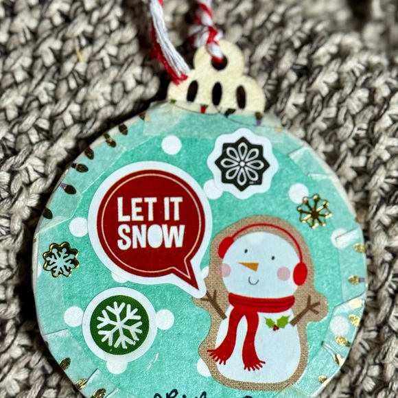 Set of 4 new 3x3” unique handmade wooden Christmas tree hanging ornaments $40 - Picture 3 of 12